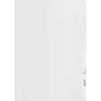 LEITZ re:cycle A4 Capa de Apresentação, 100 % PP Reciclado, 0,13 mm Texturado, Aberta em Cima e nos Lados, Transparente, pack de 10 4401-10-03