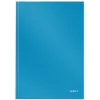 Caderno LEITZ Solid A4 pautado preto 80 folhas capa dura costurado com elástico, porta-canetas, marcador e bolsa interior 46640030