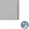 Separador de papel LEITZ A-Z, A4, meia altura, 20 divisórias cinzento, 100 g/m², furação 80 mm, com reforço de furos (6095-00-85)