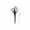 Leitz Titanium Quality Tesoura 180 mm, lâminas de aço inoxidável com revestimento de titânio, punhos ergonómicos Soft-Grip, preto/vermelho, para papel e tecido 5419-60-95