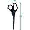 Leitz Titanium Quality Tesoura 180 mm, lâminas de aço inoxidável com revestimento de titânio, punhos ergonómicos Soft-Grip, preto/vermelho, para papel e tecido 5419-60-95