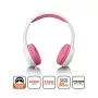 Lenco HP-010BU Auscultadores para crianças, Rosa A004977