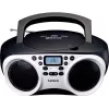 Lenco SCD-501 WH Leitor de CD portátil com Bluetooth, rádio FM, reprodução USB-MP3, branco/preto