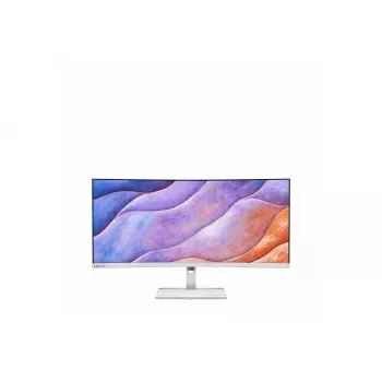 Lenovo L34W-4C Monitor curvo ultrawide WQHD IPS 34 polegadas 120Hz, ajuste de altura 150mm, Cloud Grey