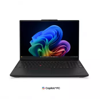 Portátil Lenovo ThinkPad T16 Gen 5 16 polegadas WUXGA, Intel Core Ultra 5 325U, 16GB DDR5, 512GB SSD, Intel Graphics, Windows 11 Pro, teclado retroiluminado nórdico, preto, leitor de impressões digitais, 5G atualizável, 3 anos de garantia