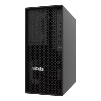 Lenovo ThinkSystem ST45 V3 7DH5 servidor torre - AMD EPYC 4124P 12 núcleos, 16GB DDR5 ECC, 8x baías de 3,5