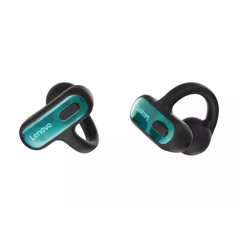 Auriculares Lenovo X500 Open-Ear com clipe, preto, Bluetooth, microfone integrado