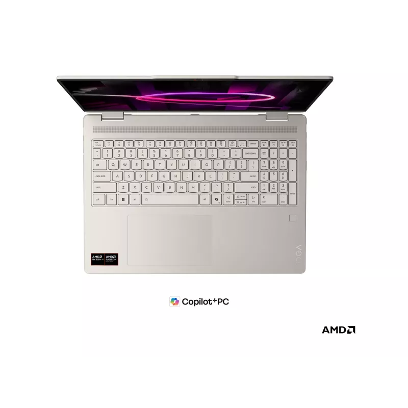 Lenovo Yoga 7 2-em-1 16AGP11 AMD portátil 2-em-1 16 polegadas OLED ecrã tátil, AMD Ryzen AI 5 435, 16GB RAM, 512GB SSD, AMD Radeon 840M, Windows 11 Home, Seashell