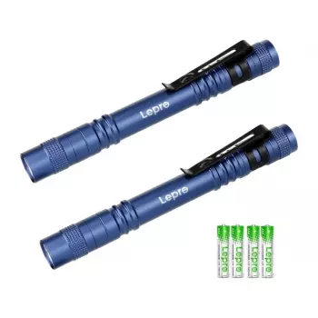 Lanterna LED LEPRO 120023L-BU-2, 1000 lúmenes, com zoom, IPX4, pack de 2, preta