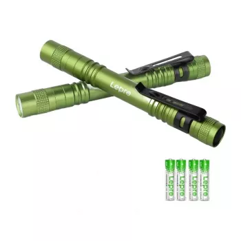 LEPRO 120023L-GN-2 Lanterna LED, pack de 2, 1000 lúmenes, zoom, IPX4 resistente à água, 5 modos, CREE XPE, Preto