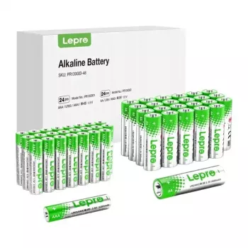 LEPRO 130003-48 Pilhas alcalinas AA/AAA, pack de 48
