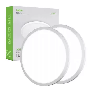 LEPRO 1500038-DW-EU-2 Luminária de teto, 18W, 1800 lm, pack de 2