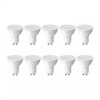 Lâmpada LED LEPRO 200081-WW-EU-10 GU10, 4,5 W (equivalente a 50 W), 345 lm, 2700 K branco quente, ângulo de abertura 100°, não dimável, pack de 10