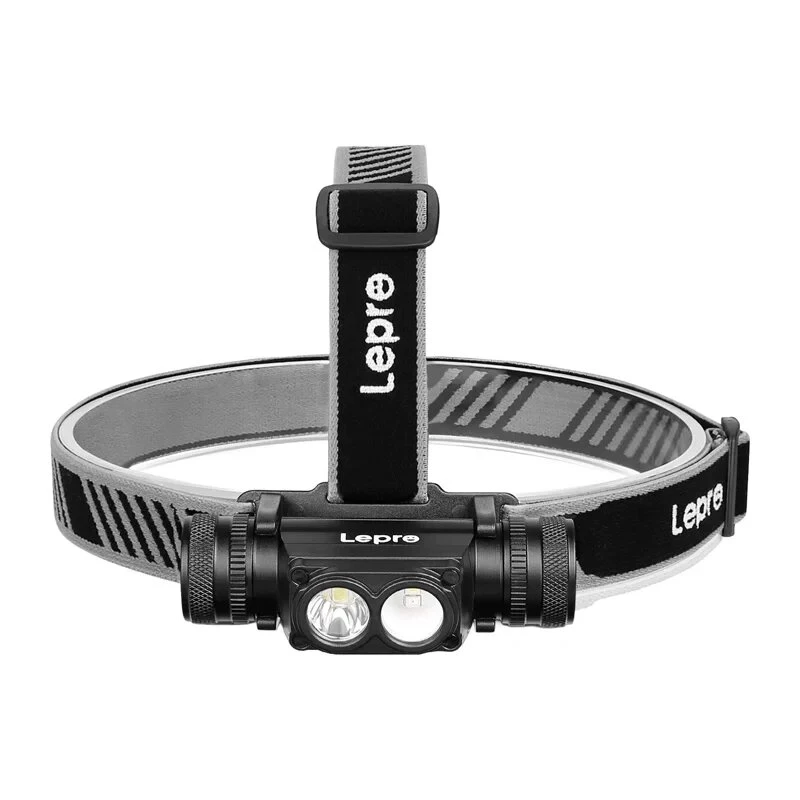 Lanterna de cabeça LED recarregável LEPRO 320018 com sensor de movimento, 1000 lúmenes, carregamento USB-C, IPX4