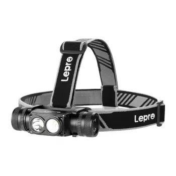 Lanterna de cabeça LED recarregável LEPRO 320018 com sensor de movimento, 1000 lúmenes, carregamento USB-C, IPX4