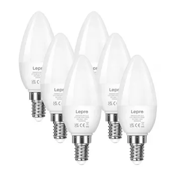 Lâmpada LED vela LEPRO 600059-WW-EU-6 E14, 4,2 W (equivalente a 40 W), 470 lm, 2700 K branco quente, não regulável, classe energética E