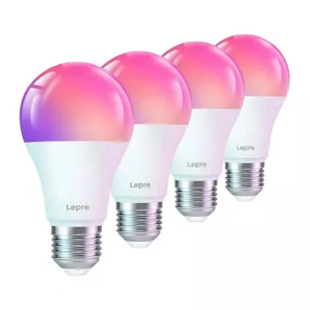 Lâmpadas LED inteligentes Wi-Fi LEPRO B1-EU-4 E27, 8,5 W, 806 lm, pack de 4