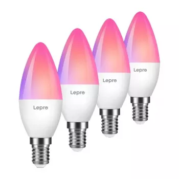 Lâmpada LED Wi-Fi LEPRO BC1-EU-4 C37 RGBCW