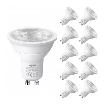 LEPRO Lâmpada LED GU10 3,6W 345lm 6500K Branco luz do dia 38° ângulo de abertura pack de 10