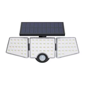 Candeeiro solar LEPRO WL4000 – 4000LM, IP65, módulo solar 18W com sensor de movimento e comando, cabo de 5M