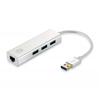 LevelOne Adaptador Gigabit USB-A 3.0 para RJ45 + 3x USB-A 3.0 1Gbps