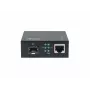 LevelONE GVM-2000 Conversor de media Smart Gigabit RJ45 para SFP, compatível com montagem em rack 19 polegadas, 10/100/1000 Mbps