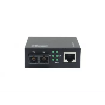 Conversor de Media LevelOne Smart Gigabit RJ45-SC, Fibra Multimodo, 850 nm, 500 m, Compatível com Chassis de Rack de 19 Polegadas, 1000 Mbit/s