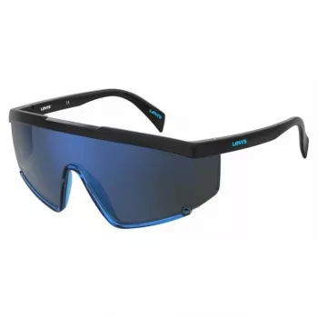 Óculos de sol unissexo Levi's LV-1008-S-OY4 shield - armação preta lentes cinzentas UV400
