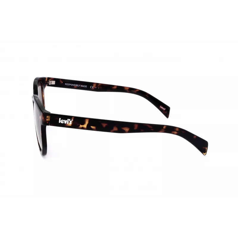 Óculos de sol LEVI'S LV-1022-S-086 unissexo retangulares - armação Havana, lentes castanhas, 51 mm