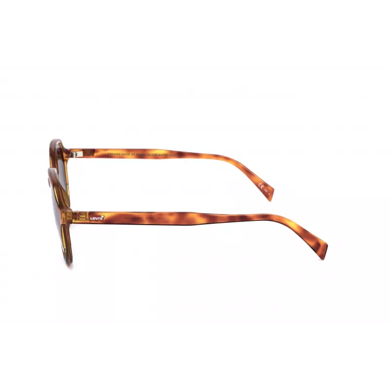 Óculos de sol unissexo LEVI'S LV-5023-S-581 com armação de acetato Havana e lentes de policarbonato cinzentas 54mm