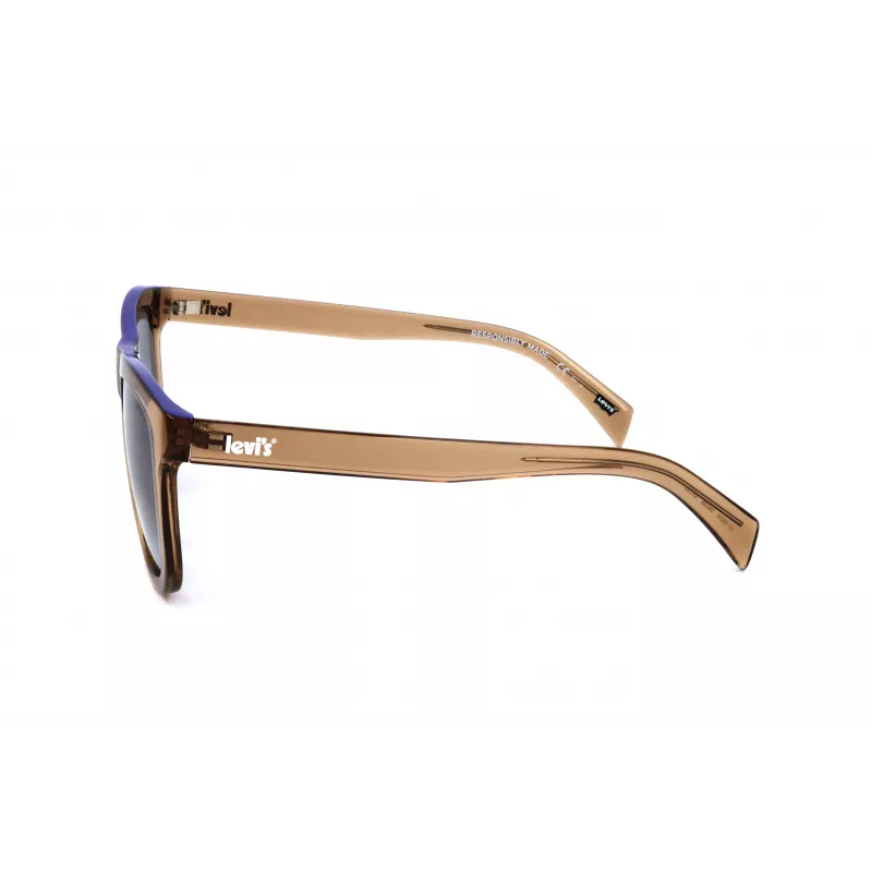 Óculos de sol unissexo LEVI'S LV1023S09GB - armação preta mate, lentes cinzentas, 53 mm