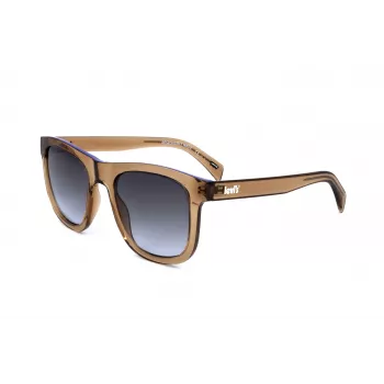Óculos de sol unissexo LEVI'S LV1023S09GB - armação preta mate, lentes cinzentas, 53 mm