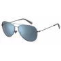 Óculos de sol LEVIS unissexo LV1006SD3XG02 quadrados armação preta lente cinzenta polarizada 60/17/145 mm