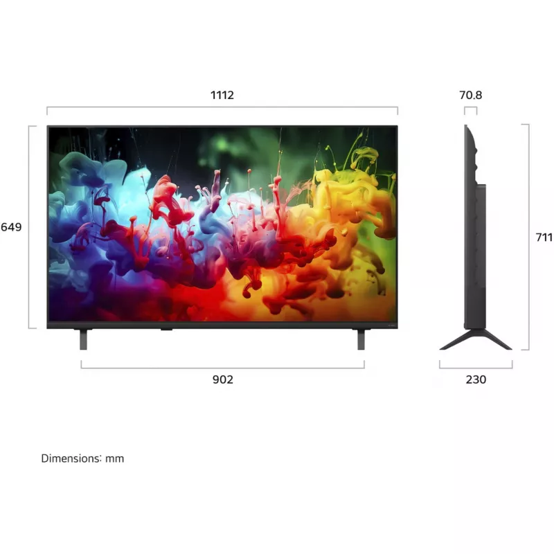 Smart TV LG 50QNED7EB3C 50 polegadas QNED 4K com processador α5 Gen5 AI e webOS