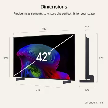 Televisor OLED LG Electronics OLED42C6ELB 42 polegadas 4K, preto, 120 Hz, triple-tuner, webOS Smart TV