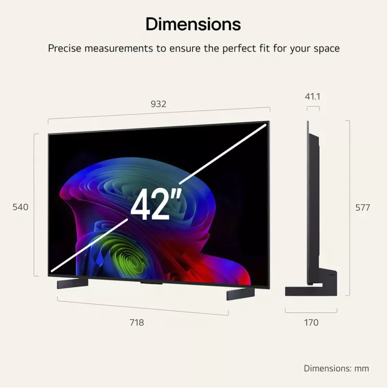 Televisor OLED LG Electronics OLED42C6ELB 42 polegadas 4K, preto, 120 Hz, triple-tuner, webOS Smart TV