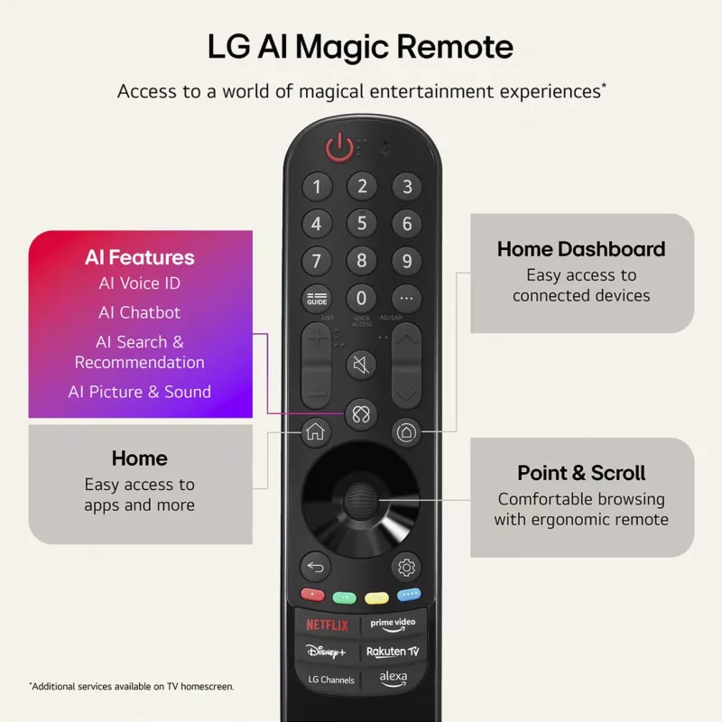 Televisor OLED LG Electronics OLED42C6ELB 42 polegadas 4K, preto, 120 Hz, triple-tuner, webOS Smart TV