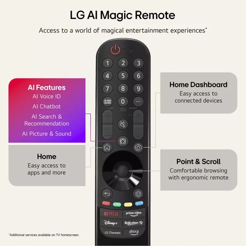 LG Electronics OLED48C6ELB.AEUD Televisor OLED 4K de 48 polegadas, Preto, UltraHD/4K, Triple-Tuner, Painel 120Hz
