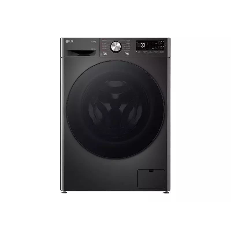 LG F4DR711S2BA máquina de lavar e secar combinada, 11 kg de lavagem, 6 kg de secagem, 1400 rpm, A/D energia, carga frontal, Black Steel, Wi-Fi, vapor, Direct Drive, ecrã TFT