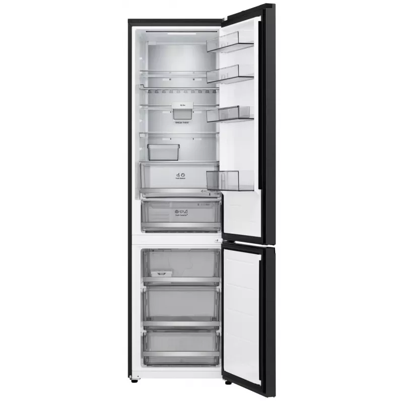 Combinado de frigorífico e congelador Bosch GBBS726BEV, Total No Frost, 384 L, preto mate, classe energética C, Inverter Linear Compressor, Wi-Fi