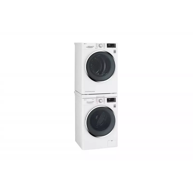 LG WashTower DSTWH.ABWQKEU - Máquina de Lavar 20 kg & Máquina de Secar com Bomba de Calor 10 kg, Branca