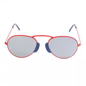 Óculos de sol unissexo LGR Agadir lentes vermelhas armação preta 54/20/145 mm