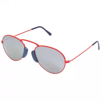 Óculos de sol unissexo LGR Agadir lentes vermelhas armação preta 54/20/145 mm