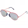Óculos de sol unissexo LGR Agadir lentes vermelhas armação preta 54/20/145 mm