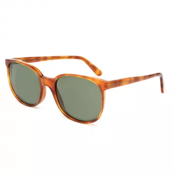 LGR Unissexo Springhavan02 Óculos de sol - Armação de acetato havana, lentes minerais verdes, 50/19/145 mm