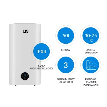LI- Termoacumulador elétrico LIN LIFVD1SMWH 50L UNIVERSAL branco