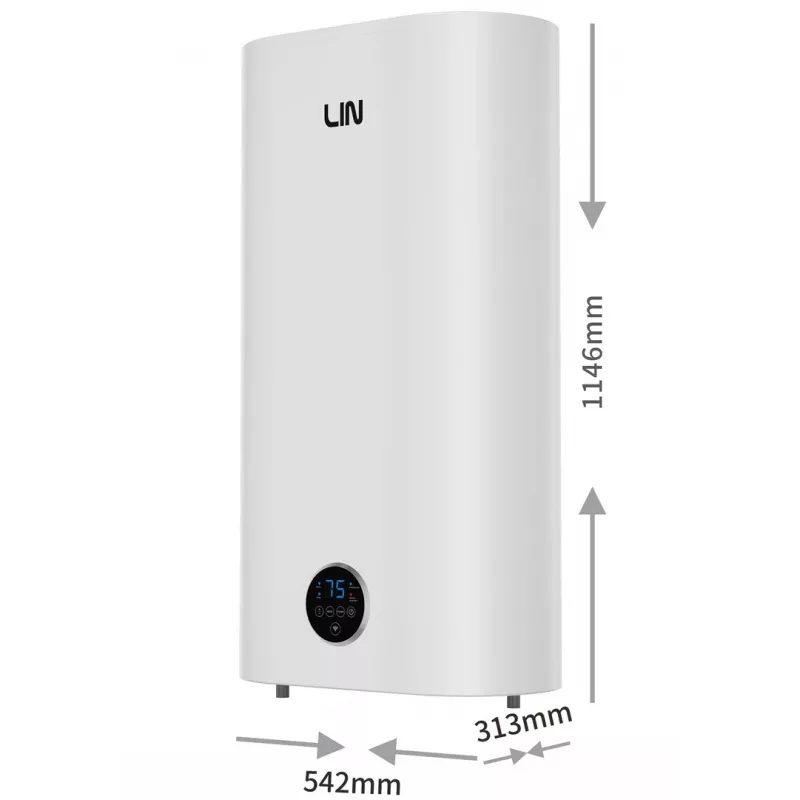 LIN LIFVD1SMWH 100L termoacumulador elétrico universal, branco, Wi-Fi