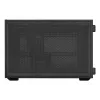 Caixa de PC Mini-Tower Lian Li DAN Cases B4 Wood Edition, Micro-ATX, painel frontal em nogueira, Preto