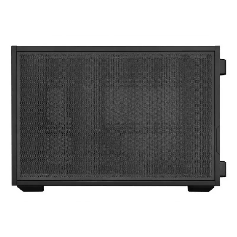 Caixa de PC Mini-Tower Lian Li DAN Cases B4 Wood Edition, Micro-ATX, painel frontal em nogueira, Preto