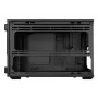Caixa de PC Mini-Tower Lian Li DAN Cases B4 Wood Edition, Micro-ATX, painel frontal em nogueira, Preto